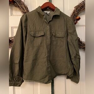 Nine West Kacki Snap Front Shirt Women's Size S